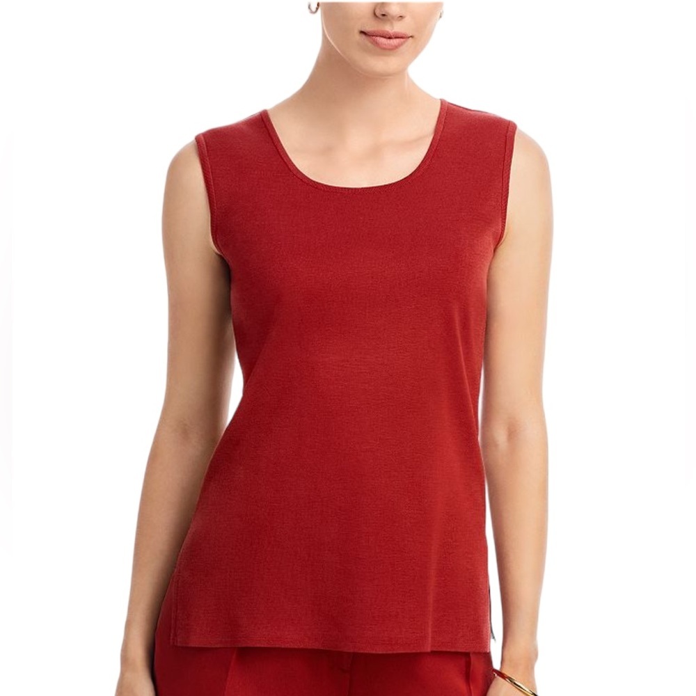 MISOOK Fine Gage Knit Sleeveless Tank Top Sweater XL NWT